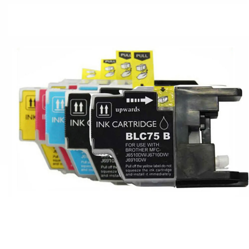 5PK чернильный картридж LC 75 LC1240 LC1280 LC73 LC77 совместим с принтером Brother|Чернильные