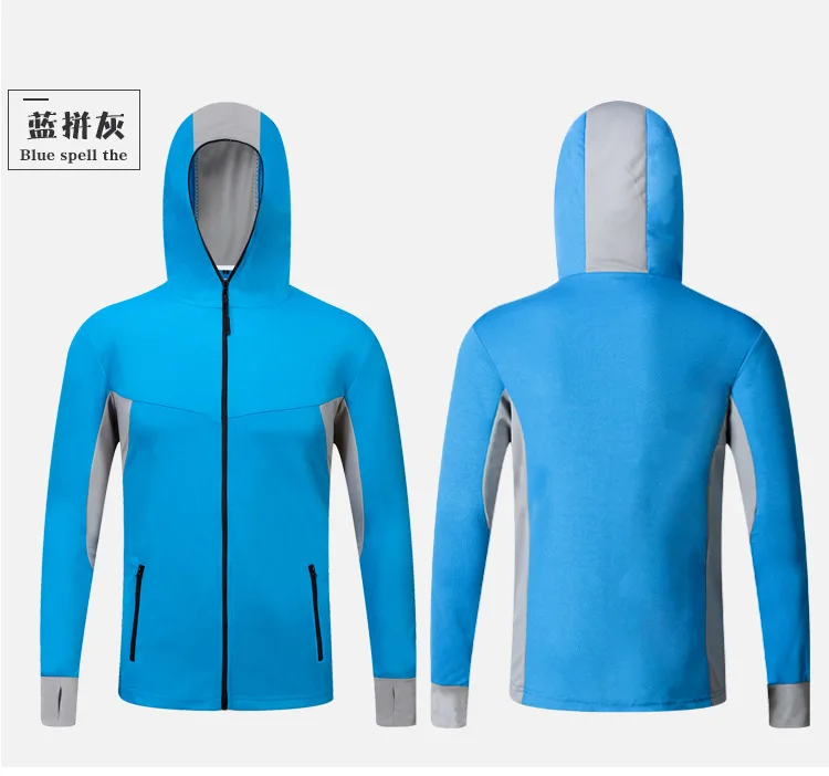 Рыболовный солнцезащитный костюм летний Мужской Быстросохнущий бамбуковый уголь ледяной шелк камуфляж Морская рыбалка с капюшоном