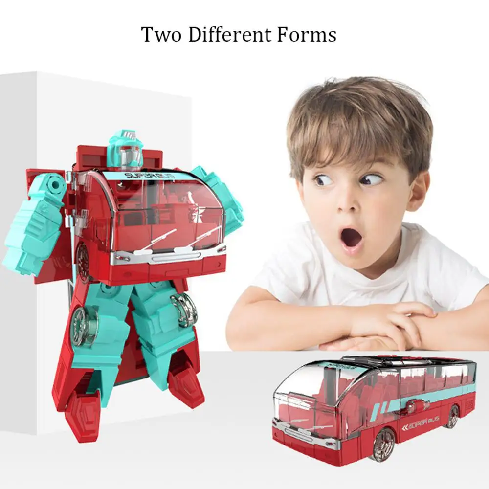 Aolly Transformation Toy Deformation Robot Car Action Figures Bus Mpdel Toys For Kids Boy's Birthday Gifts