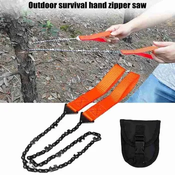 

Portable Handheld Survival Chain Saw Emergency Chainsaw with Bag Outdoor Camping Hiking Handsaw Wood Cutting Tool