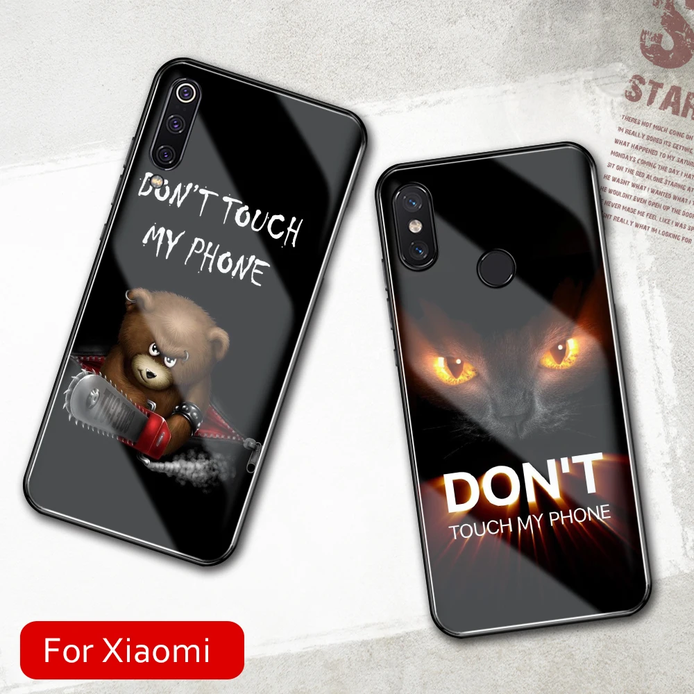 Чехол Don't touch my Phone для Xiaomi mi 9 стеклянный Жесткий Mi 8 SE lite Mix 2 2s 3 max чехол|Бамперы| |