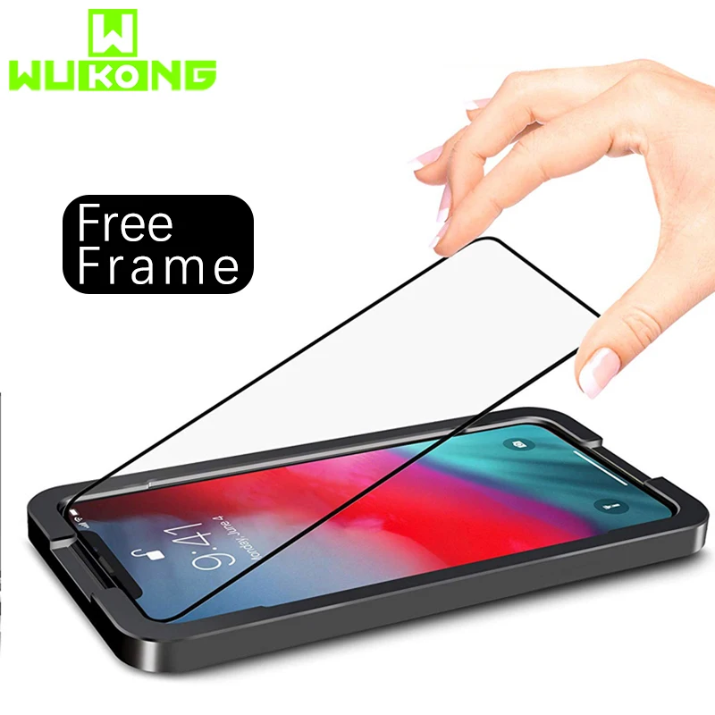 

Free Frame Full Cover For iPhone 7/8 Plus Screen Protector for iPhone XR XS Max Tempered Glass for iPhone 11 Pro Max Dust-proof