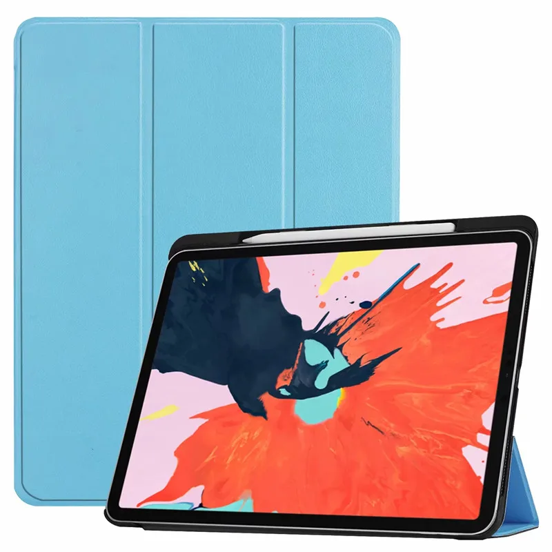I Ультра тонкий умный чехол для iPad Pro 12,9 чехол PU кожаный складной фолиевые Чехлы для iPad Pro 12,9 с держателем карандаша - Цвет: I