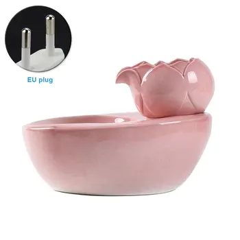 

Home Cats Dogs Pet Supplies Round Dispenser Drinking Fountain Vintage Electric Ceramic Bowl Automatic Circulating Basin Rabbit