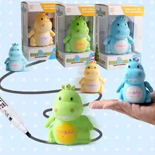 Best Offers New Strange Line Sensor Pen Dinosaur USB Charging Light Music With Pen Model Toy Children Beautiful Birthday Gift For Kids Best Offers New Strange Line Sensor Pen Dinosaur USB Charging Light Music With Pen Model Toy Children Beautiful Birthday Gift For Kids