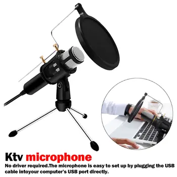 

PC Microphone Podcast Condenser Mic Set USB Plug for YouTube Facebook Live Stream Broadcasting Recording Gaming music studio