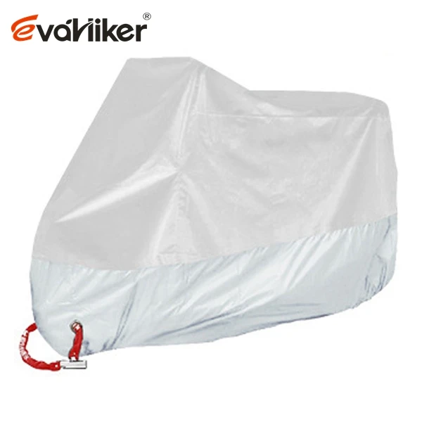 M-4XL Motorcycle Cover Motor Scooter Cover Universal Outdoor Uv Protector Season Waterproof Bike Rain Dustproof interchangeable All Silver