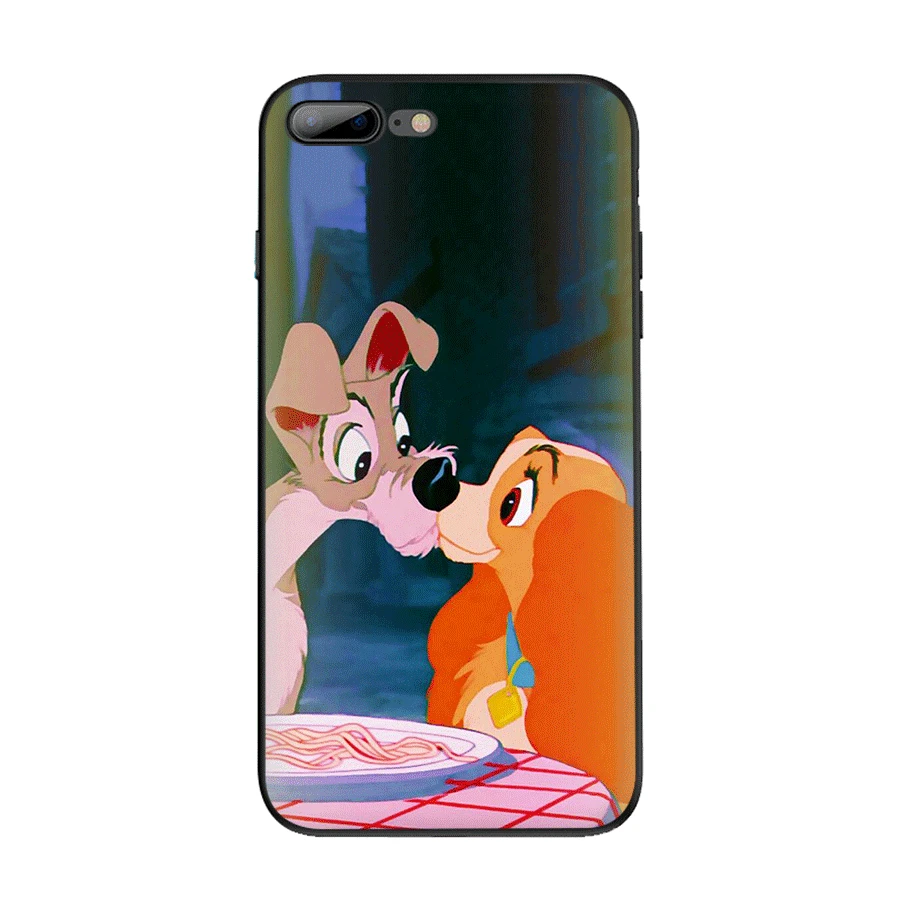 Чехол для мобильного телефона из ТПУ для iPhone 11 Pro X XR XS Max iPhone 7 8 6 6s Plus SE 5 5S чехол с рисунком собаки леди и бродяга - Цвет: B6