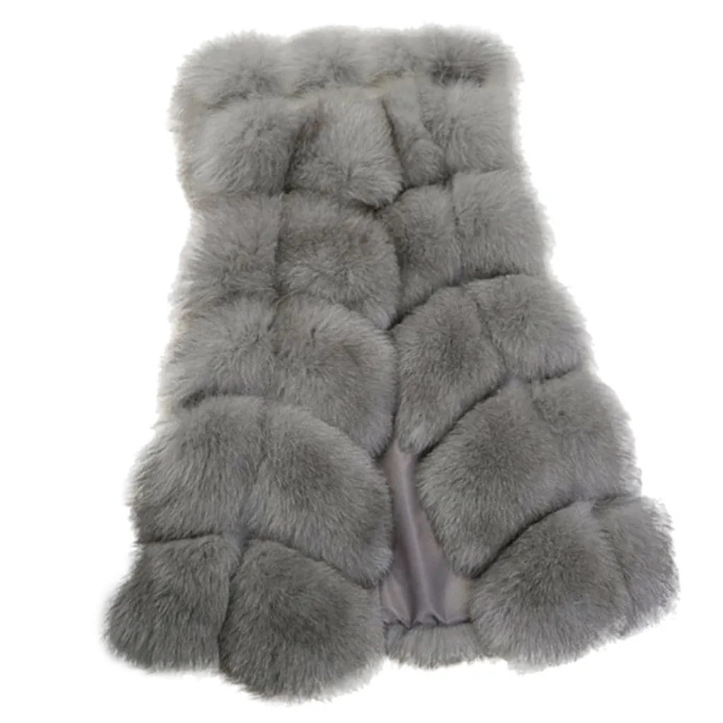 JAYCOSIN Женское пальто, модное женское пальто, жилет из искусственного меха, жилет без рукавов с капюшоном, жилет, теплая куртка, пальто, верхняя одежда
