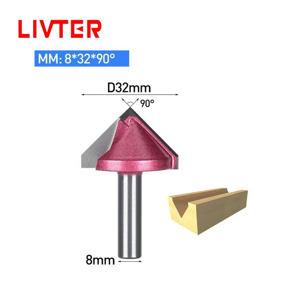 

CNC Wood Router Bits V Grooving Router Bit Woodworking Tools For MDF