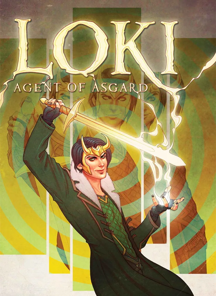 Loki Agent of Asgard Косплей Золотая маска ручной работы с рогами