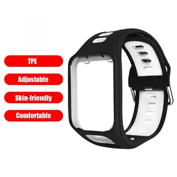 

TPE Quick Release Strap Wristband with Frame Compression Forming Strong Durable for TomTom Spark Runner 2 3/Golfer2
