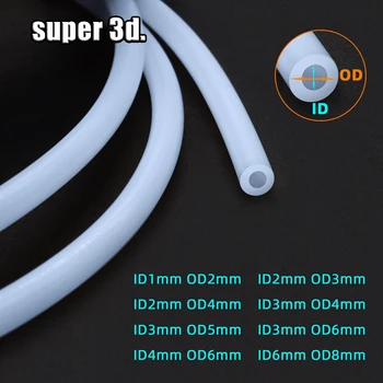 3D Printer Part 1Meter bowden extruder PTFE tube Pipe for  J-head Hotend V5 V6 1.75mm /3mm Filament ID 2mm 1mm 3mm OD 4mm 1