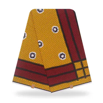 

2020 Latest 100% Cotton African wax Fabric Ghana Wax For wedding dress High Quality Nigeria Wax Patchwork Sewing 6 yard