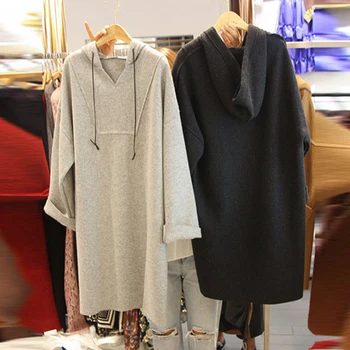 

2020 Korean-style Spring New Style Loose Hoodies Casual Mid-length Pullover Hoody Students Casual Cotton Hoodies