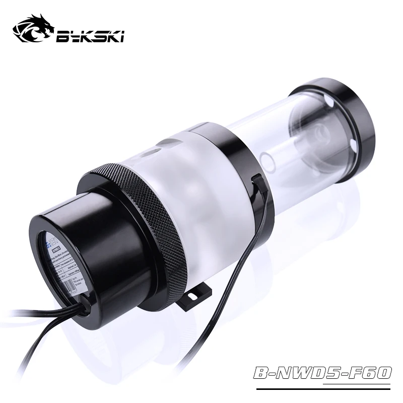 Bykski  Water Cooling D5 Pump Res Combo kit reservoir with light strip Water Tank light B-NWD5-F60