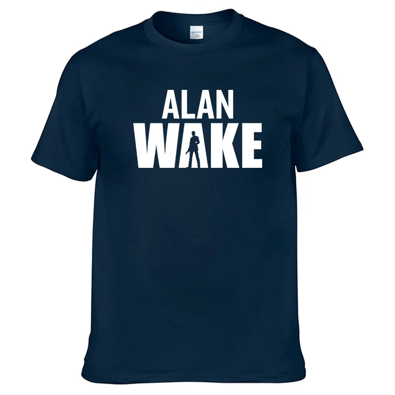 

ALAN WAKE Summer New 100% Cotton T-Shirt High Quality Trends Cool Short Sleeve Top Personality Joker T-Shirt Unisex Shirt #56