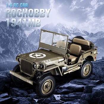 

RC Car 1:6 ROCHOBBY 2.4Ghz 2CH 1941 MB SCALER Radio Control Car Waterproof Vehicle Models Fully Proportional Toys In Stock