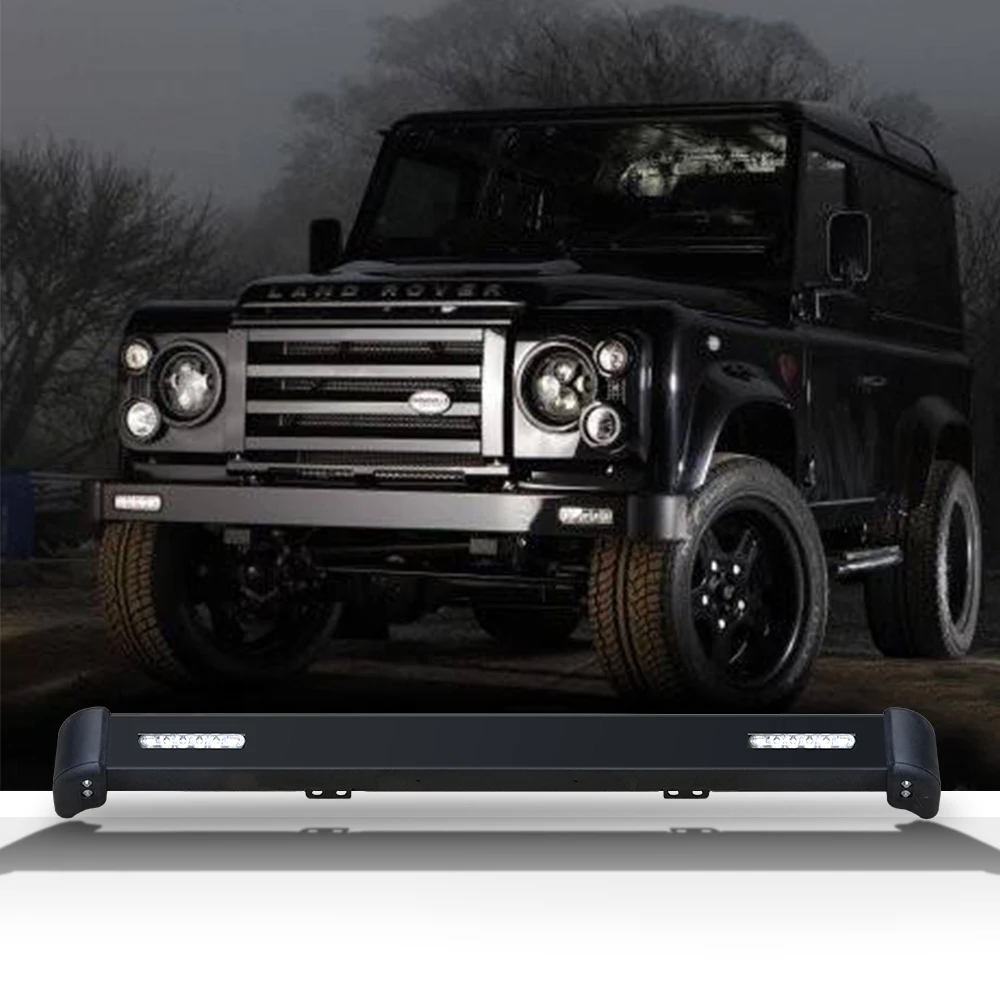 Для Land rover Defender 90 110 передний бампер со светодиодными лампами аксессуары