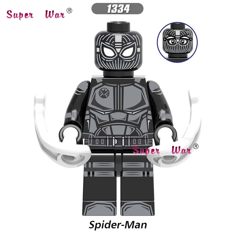 XH1334 50 шт. фильм Marvel Человек-паук Venom вдали от дома Mysterio Марии Хил Лиз гидро человек паук строительный блок для детей игрушки - Цвет: XH1334