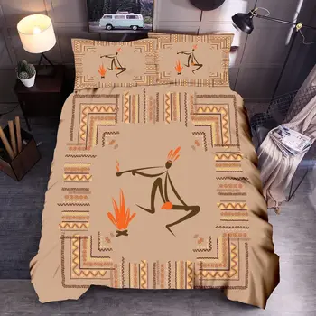 

Twin Bedding Set African Style Home Quilt Cover Bed Linen Pillowcase Queen King Sizes 2 or 3PCS Color Printed Grade A (No Sheet)