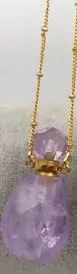 c WT-N1162 WKT! Желтые цитрины Смоки аметиста розовое кристаллическое ожерелье духов бутылка форма кулон с Золотая цепочка, колье - Окраска металла: c