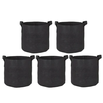 

5 Gallons of Felt Planting Bag Garden Vegetable Bag Non-Woven Cloth Nursery Felt Beautiful Planting Bag, 5