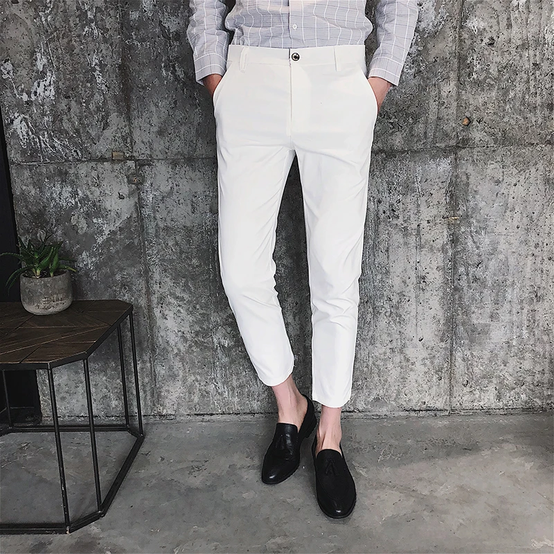 slim fit ankle trousers