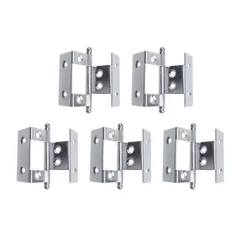 

5pcs Four-Fold Hinge Hardware Resources Inset Adjustable Wrap Cabinet Door Hinge