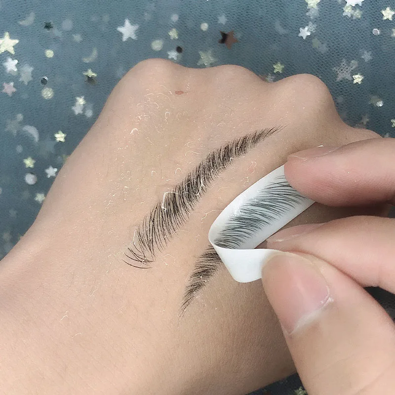 4D Eyebrows Sticker Water Transfer Hair-like Eye Brow Tattoo Stickers Long Lasting False Eyebrow Enhancers Eye Brow Cosmetics