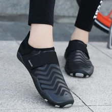 Zapatos/Обувь для водных видов спорта для мужчин и женщин, акваобувь уличная Беговая обувь, кроссовки для фитнеса, походная пляжная обувь для прогулок черного цвета