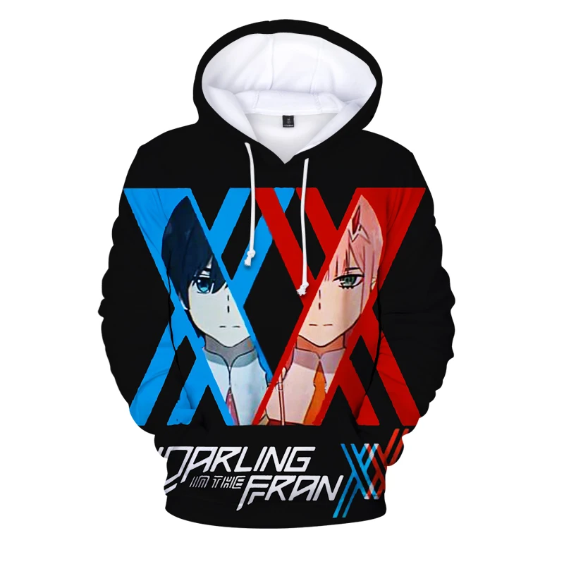 2021 New Fashion Hoodies Anime Darling in the FranXX 3D Print Pullover Hoodie Sweatshirt Trendy Streetwear Clothes | Мужская одежда