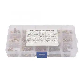 

nut 330pcs M2 M3 M4 M5 Brass Insert Nut Isolation Column Knurl Insert Nut Kit t-slot nut