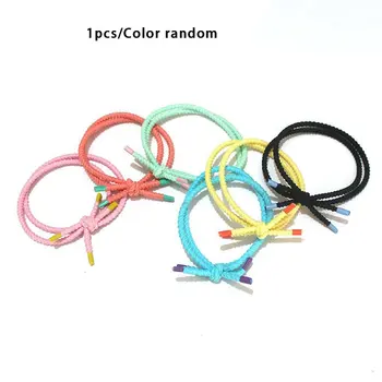 

Small Fresh Hair Rope Spiral Knotted Girl Hair Tie Head Rope Basic High Elastic Tie Hair Rubber Band Candy Color Head Rope