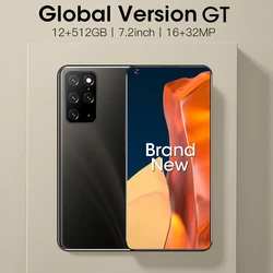 Téléphone portable GT 5G débloqué, écran de 2021 pouces, Smartphone, Android, 12 go de ram, 7.2 go de rom, 16 go de rom, caméra de 32 mpx, batterie de 512 mAh, Version internationale, 5000 