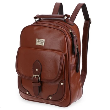 

Guapabien Women Color Block Zipper Ladder Lock Letter Portable Backpack