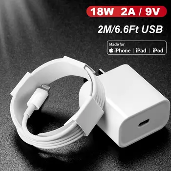 

PD Fast Charging 18W 9V/2A USB-C Type-C to Lightning Cable Charger Adapter For iPhone 11 11Pro Max XS iPad Mini Pro Air 2018-Now