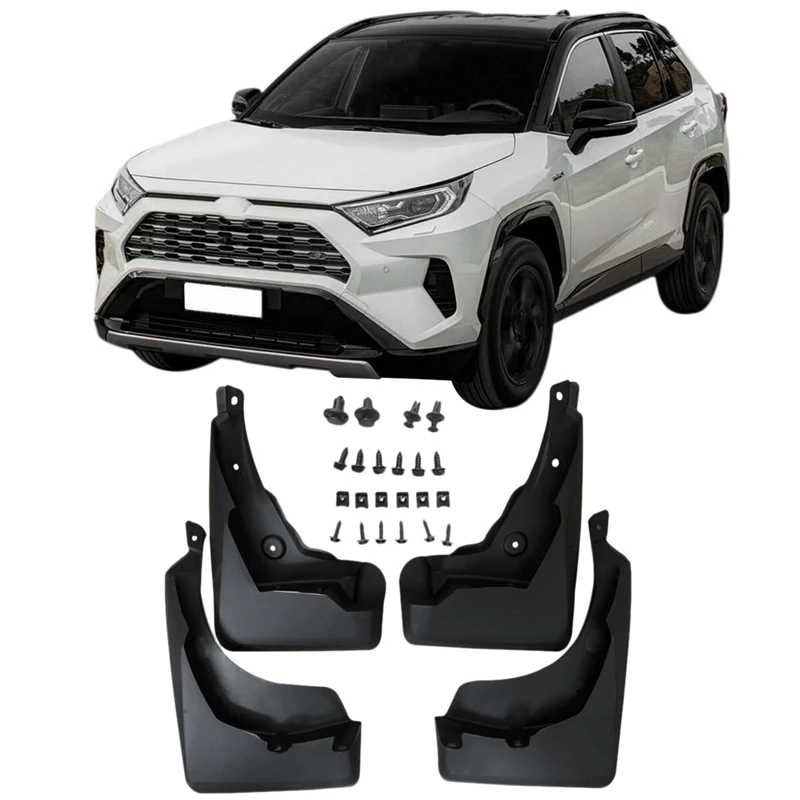 

a Set Mud Flaps Splash Guards Fender Durable Mudguards for Toyota RAV4 2019 2020