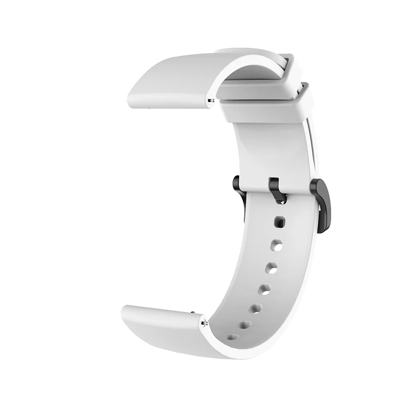 White Силиконовый ремешок на запястье для Xiao mi Hua mi Amazfit GTR 42 мм GTS аксессуары для браслетов на My Xio mi Смарт-часы ремешок кожаные ремни - Цвет: White