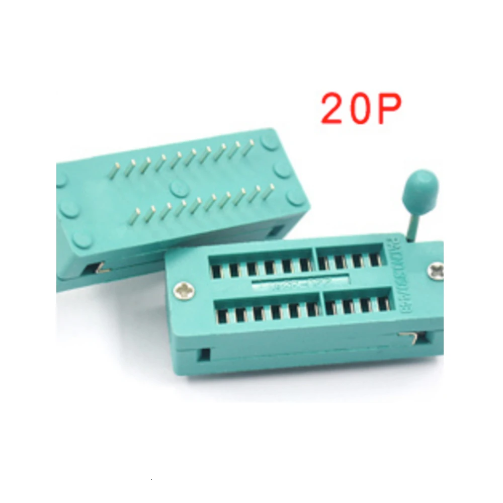 10pcs IC Lock Seat Zif Socket Test Universal Pin 14P/16P/18P/20P/24/28/40P Test Solder Connector electrical sockets universal socket adapter electrical power socket power socket adapter power plug adapter socket holder