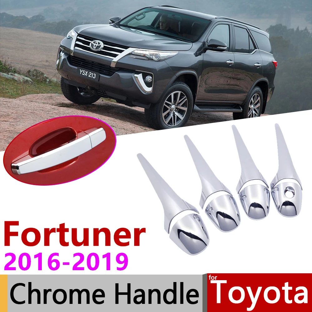 Для Toyota Fortuner SW4 AN150 AN160~ хром внешняя дверная ручка крышка наклейки на автомобиль отделка Набор