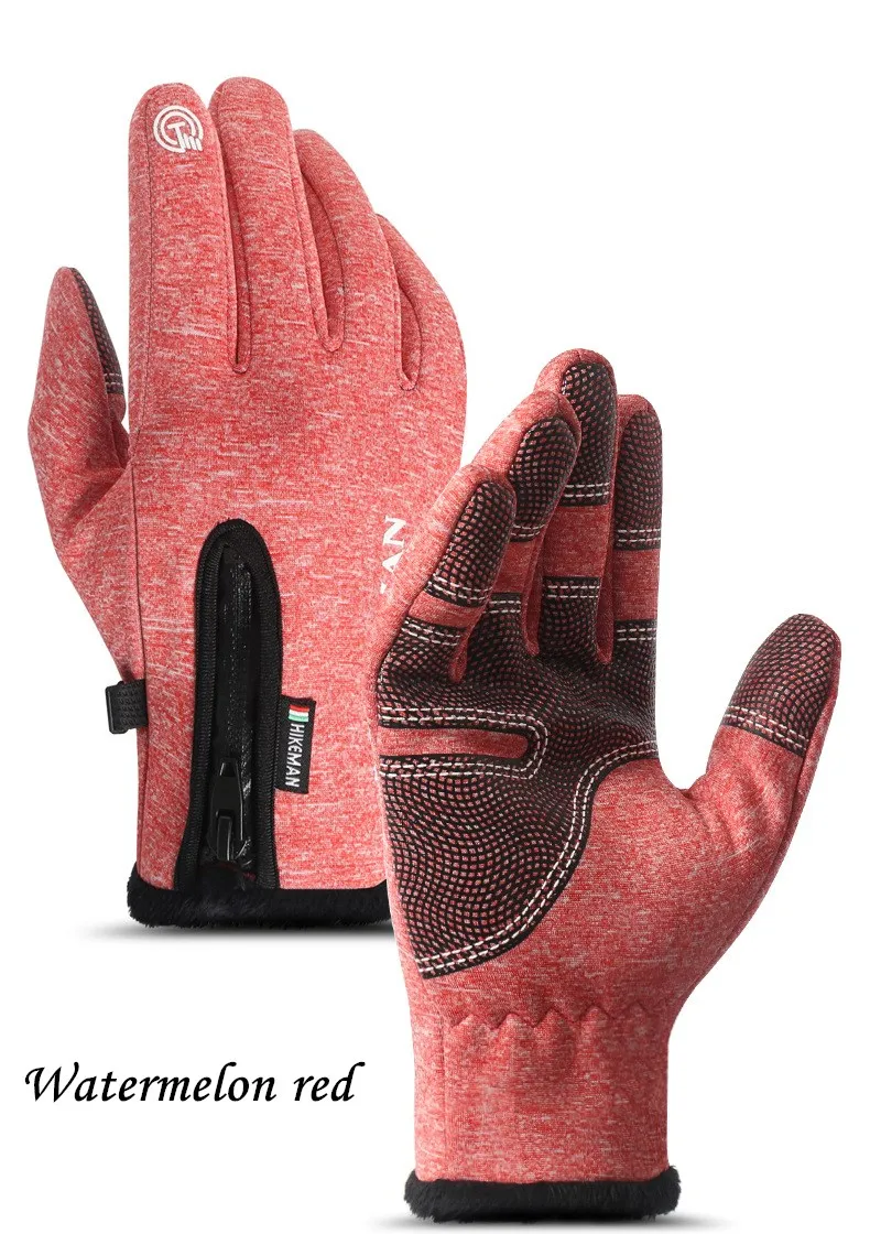 INDJXND водонепроницаемые перчатки для велоспорта на открытом воздухе, водонепроницаемые варежки на полный палец, зимние перчатки с сенсорным экраном, мужские теплые перчатки для сноуборда