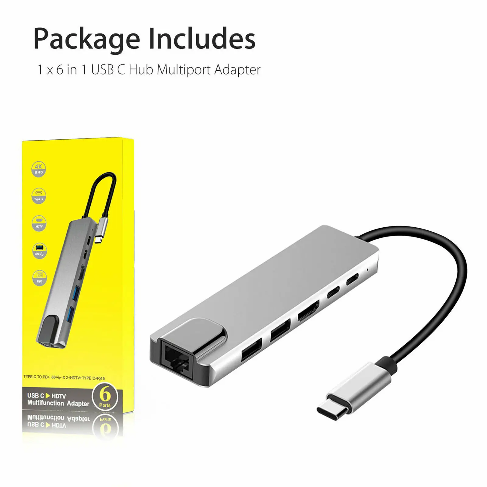 Doca para Macbook Usb-c tipo c Hub para Multi Adaptador Hdmi Pro Acessórios 3.1 Divisor 3 Portas Hub Usb c 3.0 - Imagem 6