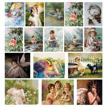 

Diy Diamond Painting Cute Children's Cross Stitch Embroidery Kit Square Diamond Round Diamond Craft Home Decoration
