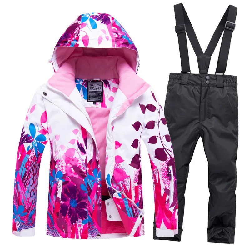 Dollplus/Коллекция года, детская одежда Зимний спортивный костюм для девочек, лыжная куртка и штаны комплекты из 2 предметов теплый лыжный костюм для маленьких мальчиков