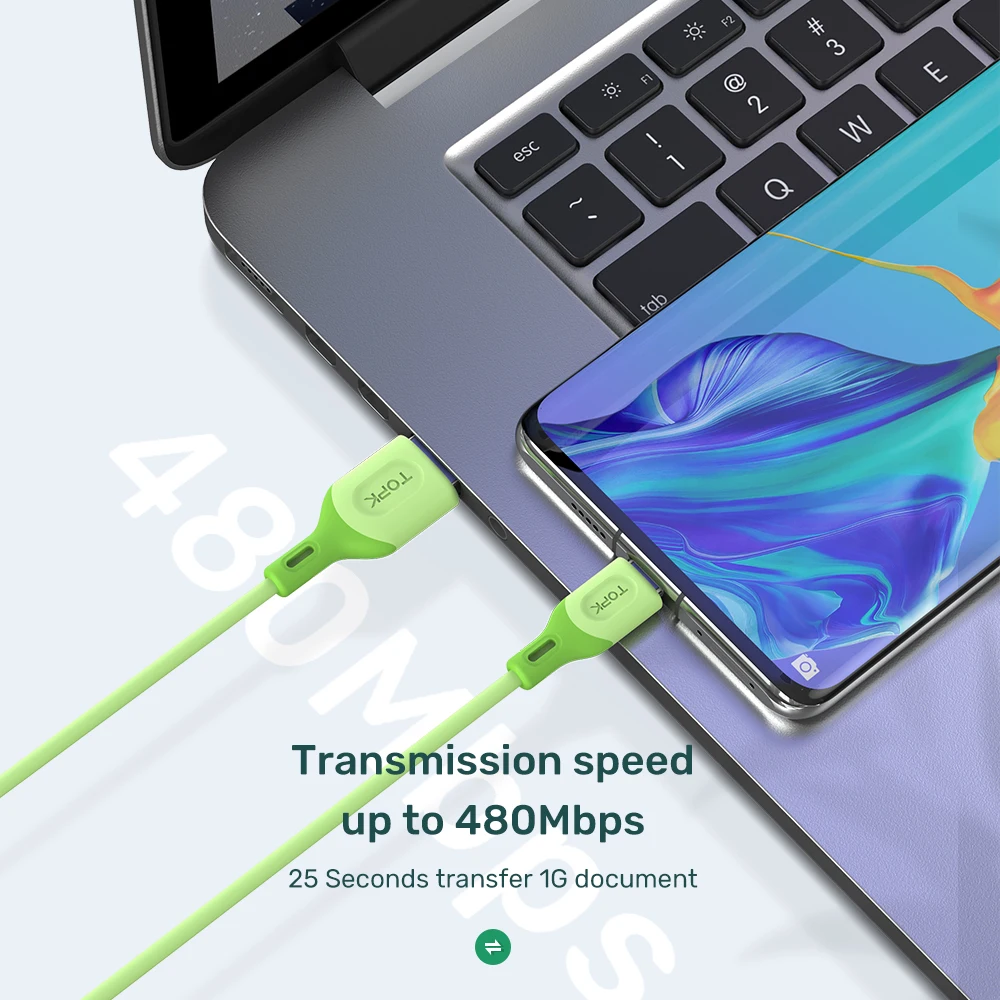 Micro USB Type C Cable 3A Fast Charging Liquid Silicone Mobile Phone Data Cable for XiaoMi redmi note 9 Samsung