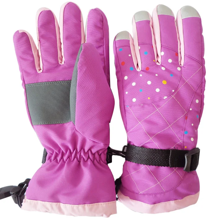 SPORTSHUB 1 пара тепловых женских зимних лыжных перчаток для сноуборда, снегохода, мотоцикла, велосипеда, уличных спортивных перчаток SAA0011 - Цвет: Фиолетовый