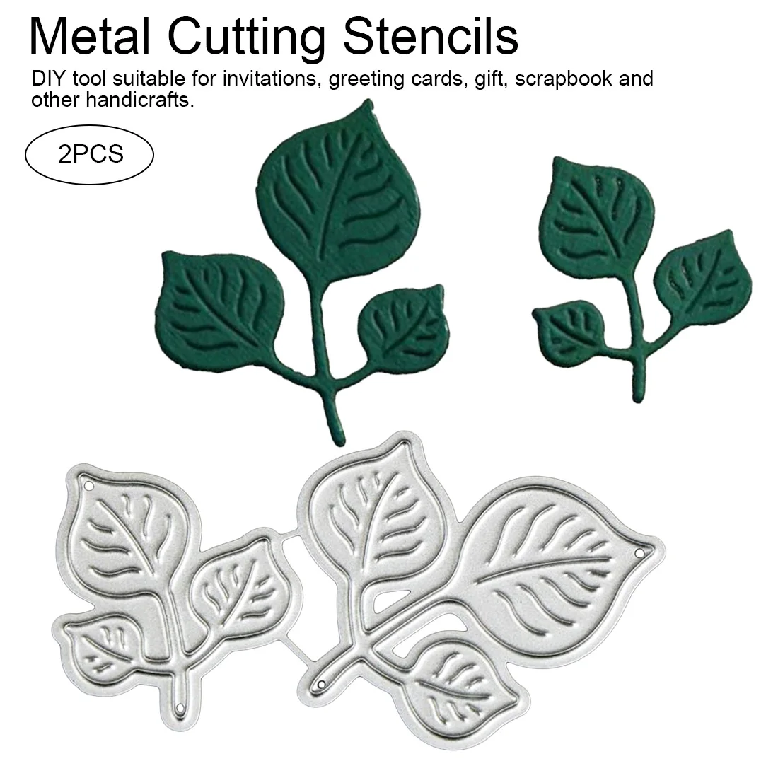

DIY Scrapbooking Album Craft dies Tool 2pcs Die Cutting Knife Molds Leaves Metal Cutting Dies Cut Practice Hands-on