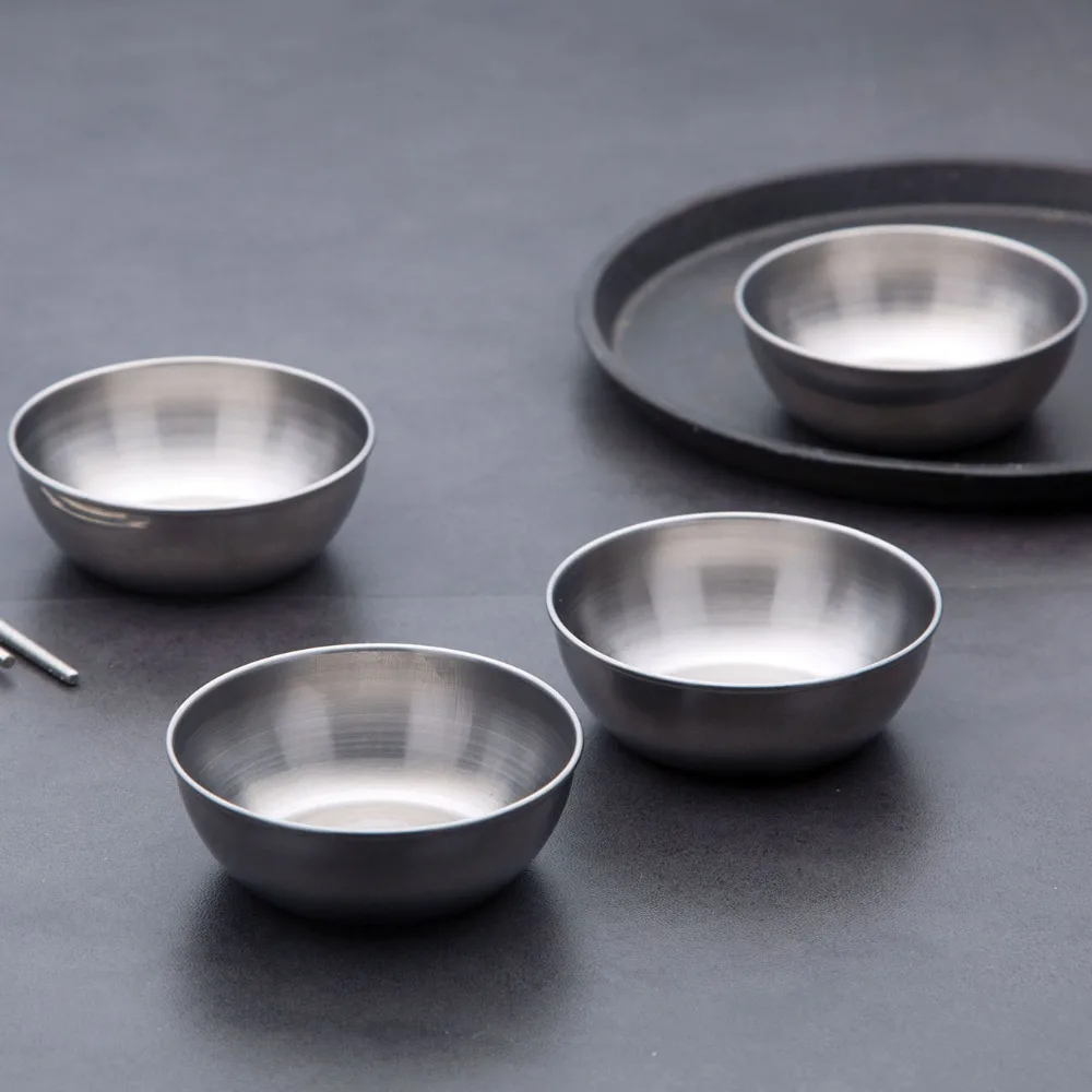 

1pc Small Stainless Bowl Soy Sauce Dish Dessert Dish Kitchen Sauce Small Dish Dip Rray Seasoning Dish