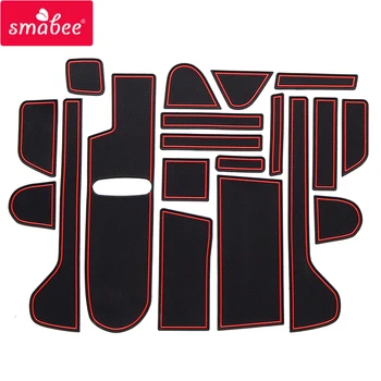 

pad Gate slot pad For HONDA N-BOX 2017 - 2019 NBOX FJ3 FJ4 Japan Interior Door Pad Cup Holders Non-slip mats RED WHITE 19pcs